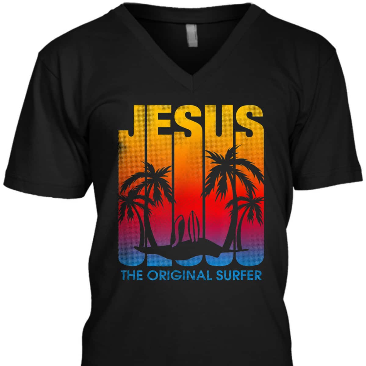 Jesus Vintage Beach 70's Surf Style Christian Surfers The Original Surfer T-Shirt