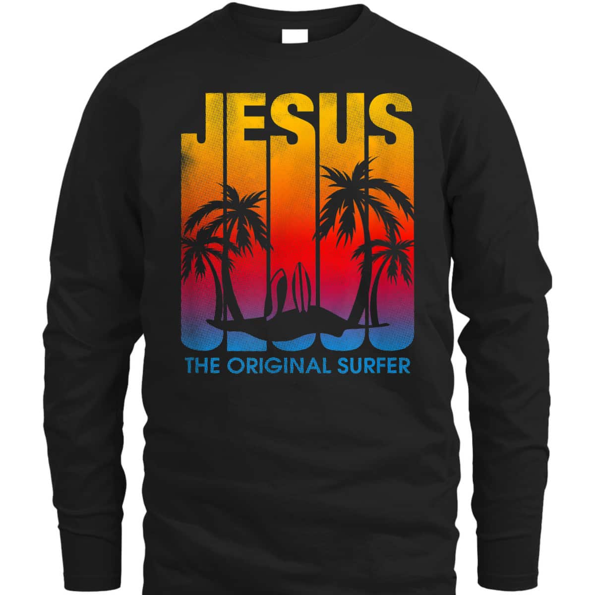 Jesus Vintage Beach 70's Surf Style Christian Surfers The Original Surfer T-Shirt