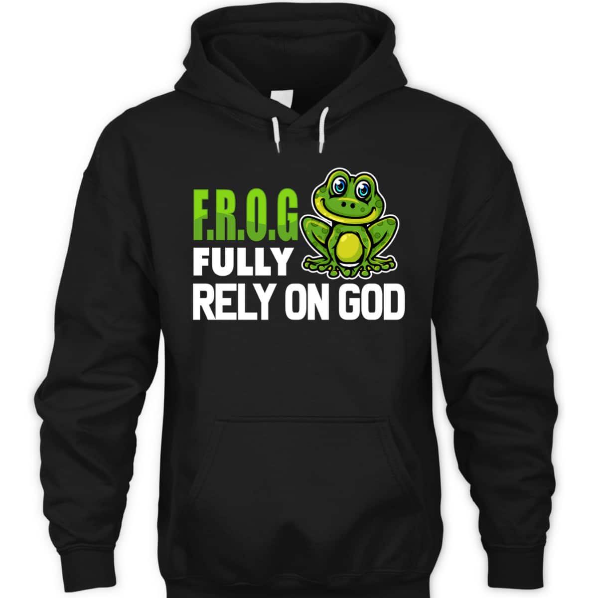 Cool FROG Fully Rely On God Funny Christian Faith T-Shirt