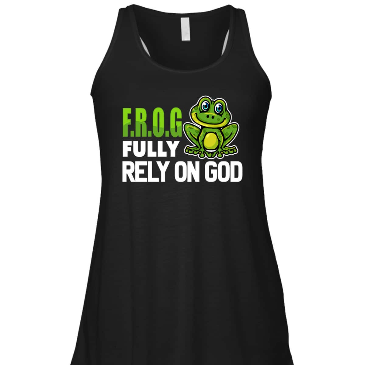 Cool FROG Fully Rely On God Funny Christian Faith T-Shirt
