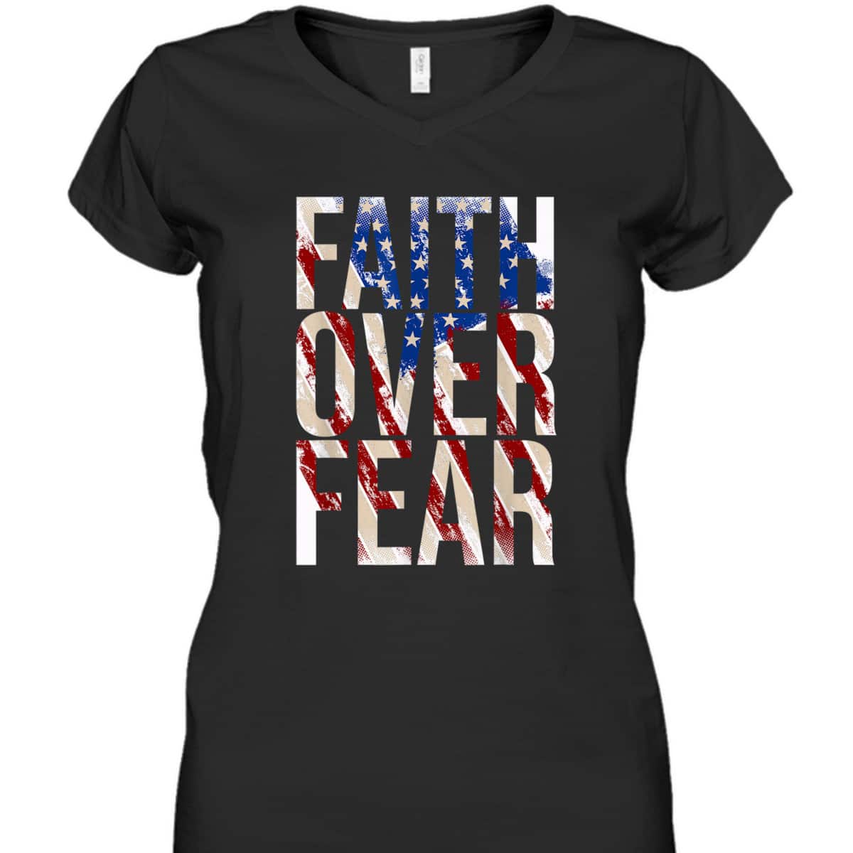 USA Flag Faith Over Fear Christian American Independence Day 4 Of July T-Shirt USA Flag Faith Over Fear Christian American Independence Day 4 Of July T-Shirt