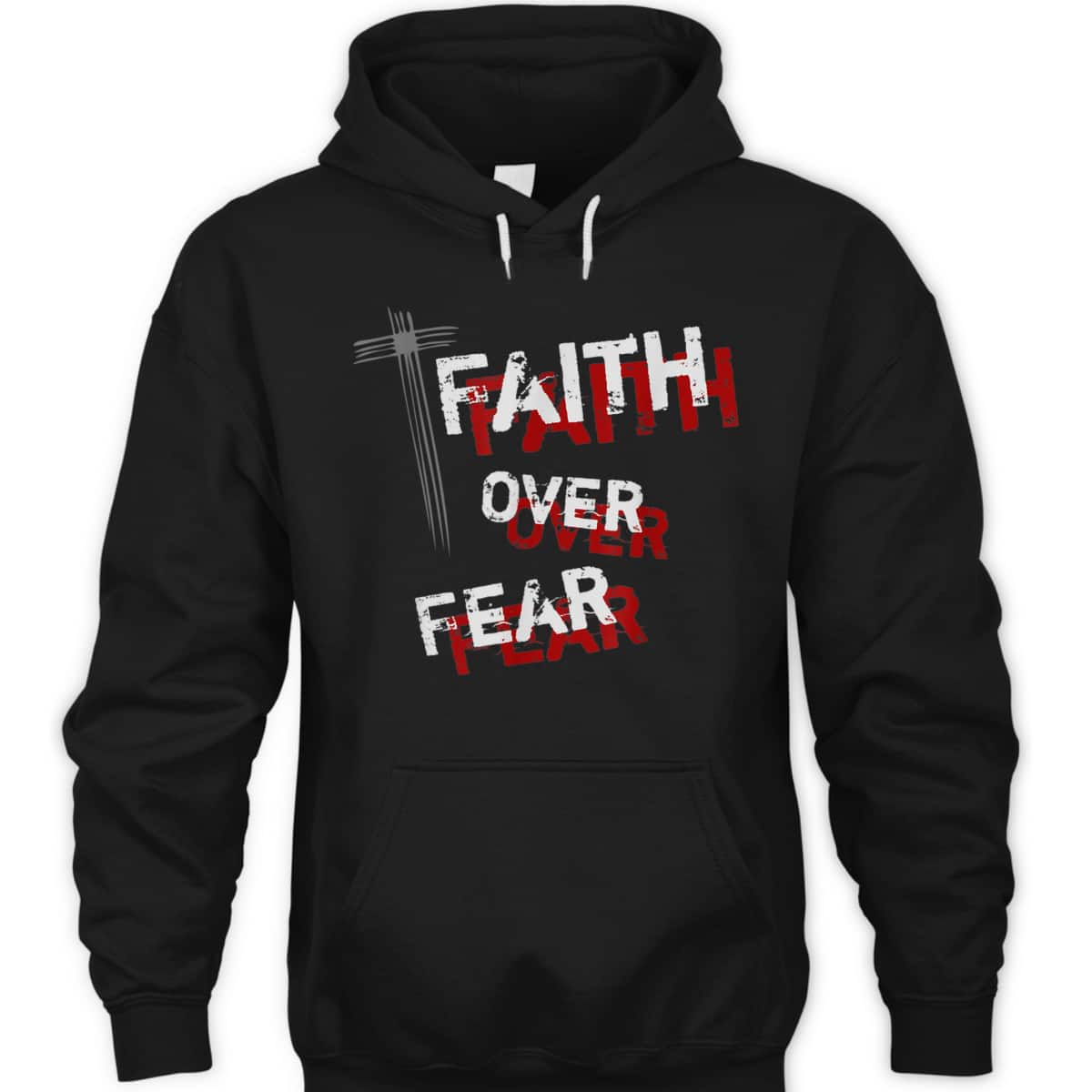 Inspirational Christian Cross Faith Over Fear T-Shirt Inspirational Christian Cross Faith Over Fear T-Shirt