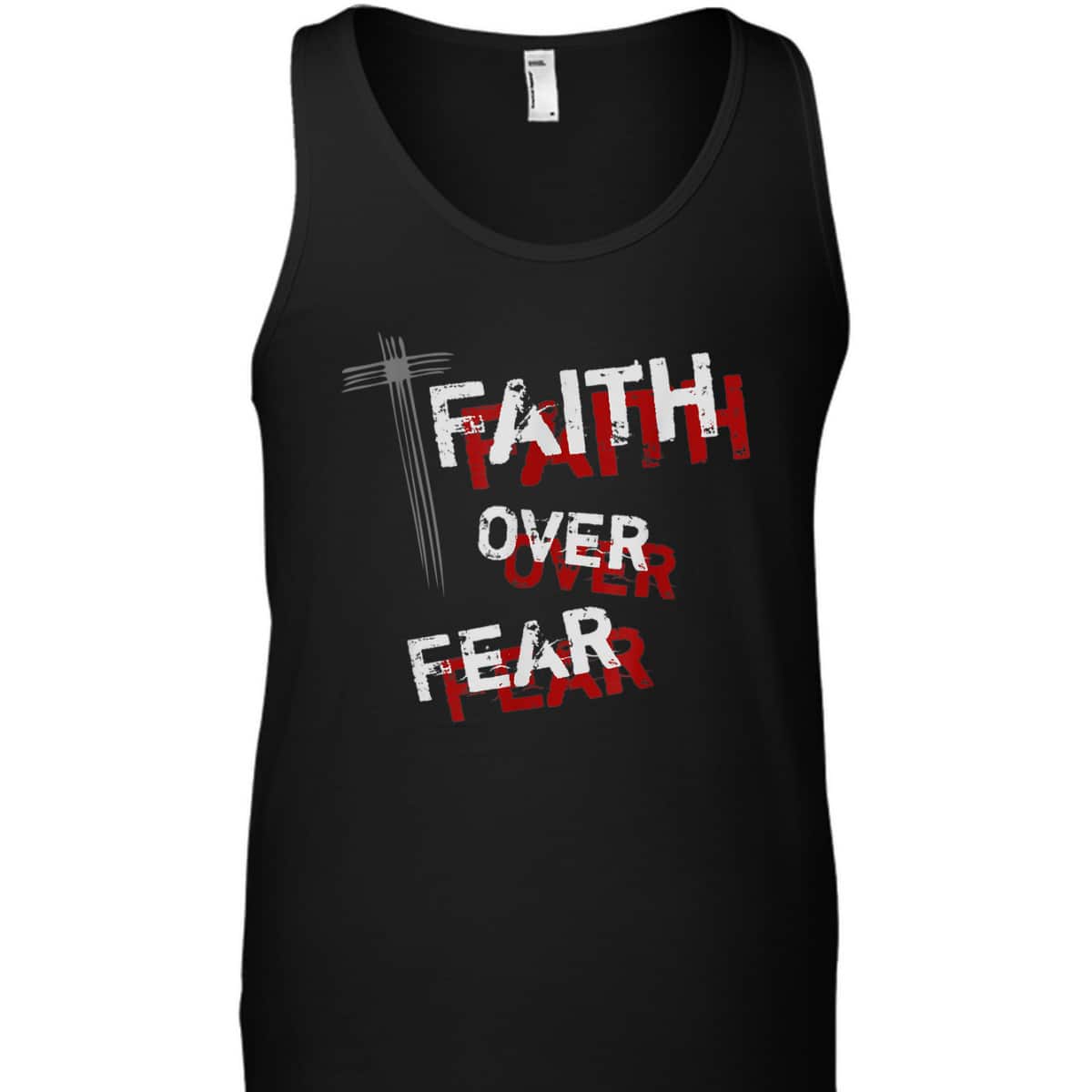 Inspirational Christian Cross Faith Over Fear T-Shirt Inspirational Christian Cross Faith Over Fear T-Shirt