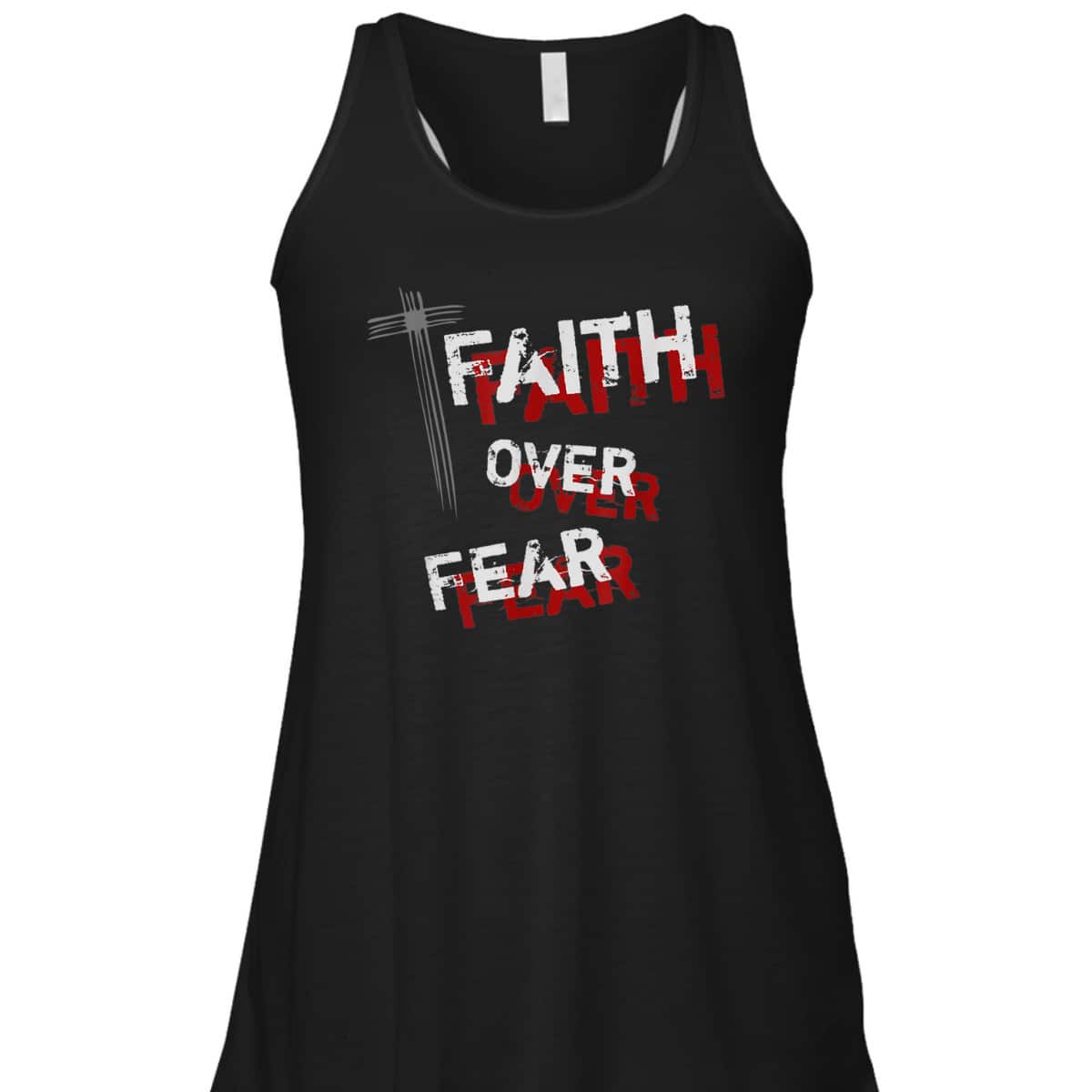 Inspirational Christian Cross Faith Over Fear T-Shirt Inspirational Christian Cross Faith Over Fear T-Shirt