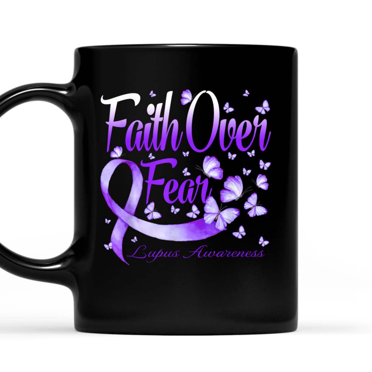Christian Faith Over Fear Lupus Awareness Butterfly T-Shirt Christian Faith Over Fear Lupus Awareness Butterfly T-Shirt