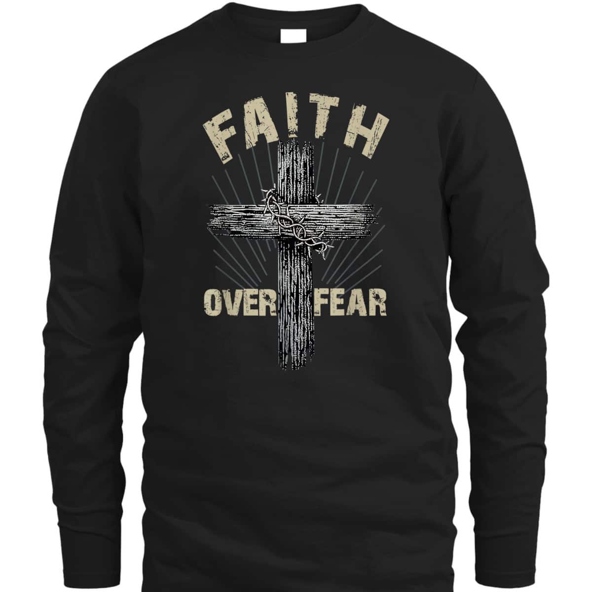 Faith Over Fear Christian Cross Religious T-Shirt For Friend Faith Over Fear Christian Cross Religious T-Shirt For Friend