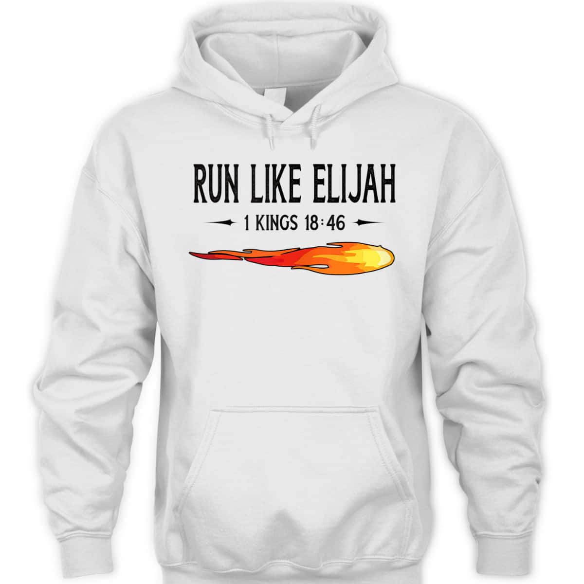Run Like Elijah Funny Christian Runner Bible Verse 1 Kings 18:46 T-Shirt