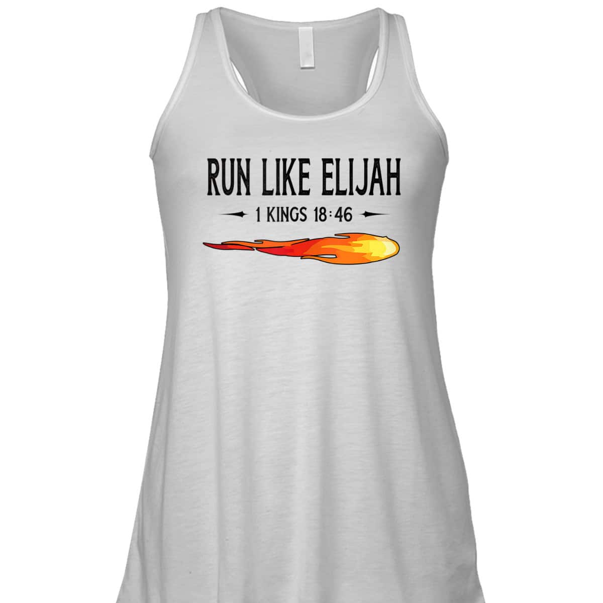 Run Like Elijah Funny Christian Runner Bible Verse 1 Kings 18:46 T-Shirt
