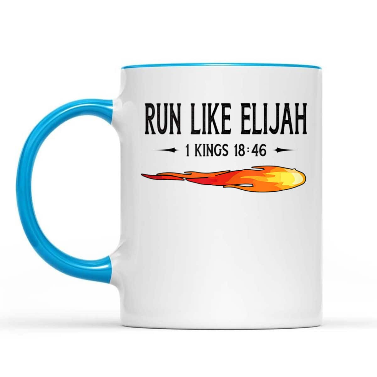 Run Like Elijah Funny Christian Runner Bible Verse 1 Kings 18:46 T-Shirt