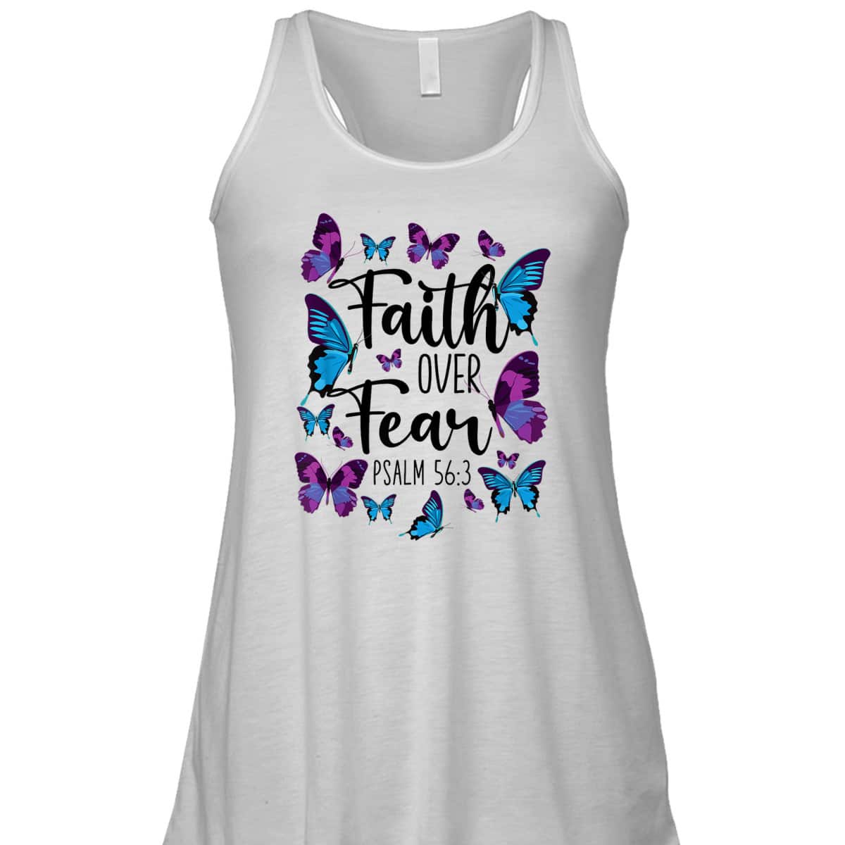 Christian Bible Verse Faith Over Fear T-Shirt Butterfly Psalm 56:3 Christian Bible Verse Faith Over Fear T-Shirt Butterfly Psalm 56:3