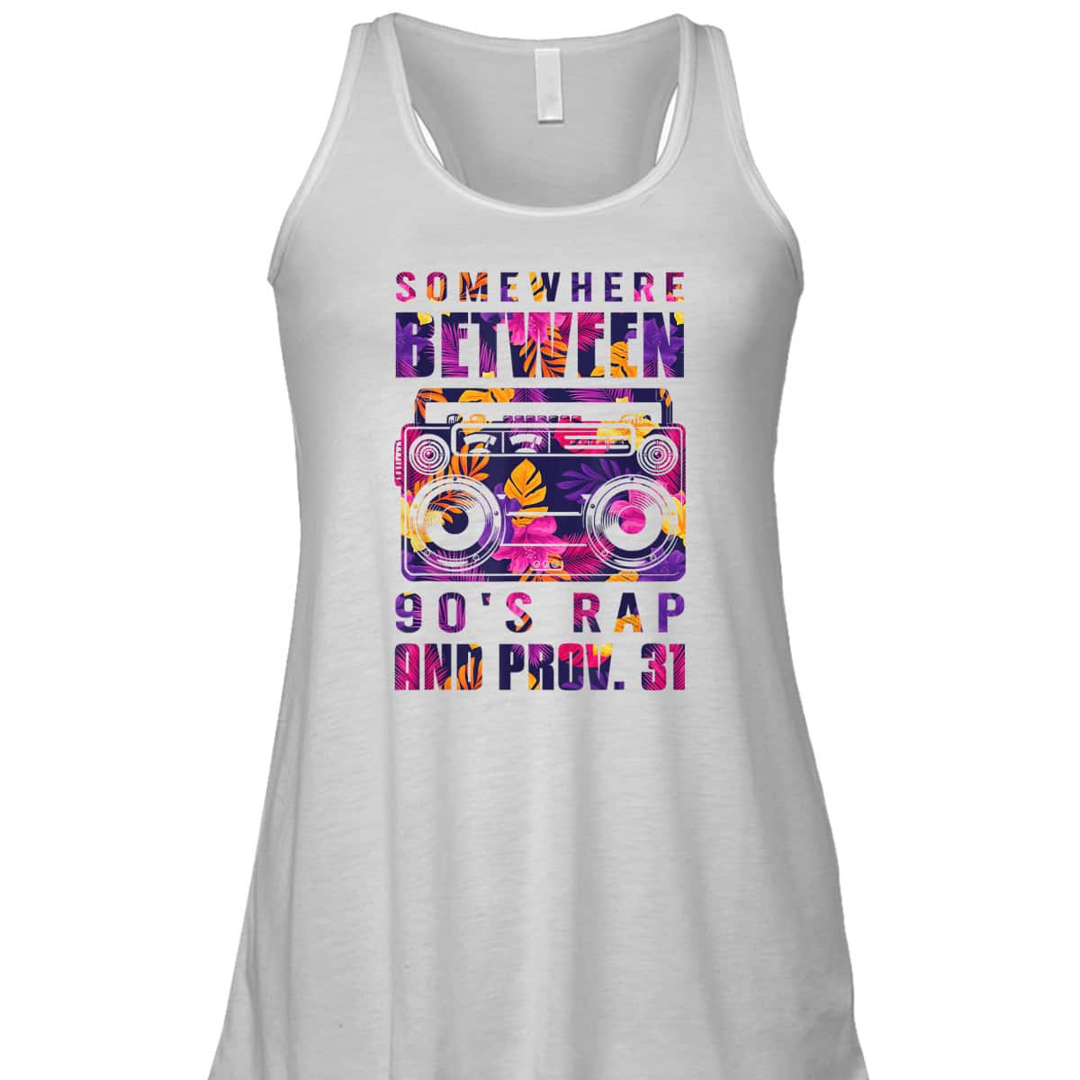 Somewhere Between 90's Rap And Proverbs 31 Funny Christian T-Shirt