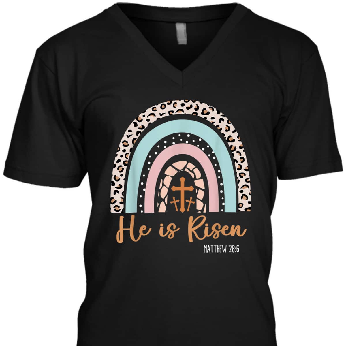 He Is Risen Rainbow Happy Easter Day T-Shirt Christian Gift He Is Risen Rainbow Happy Easter Day T-Shirt Christian Gift