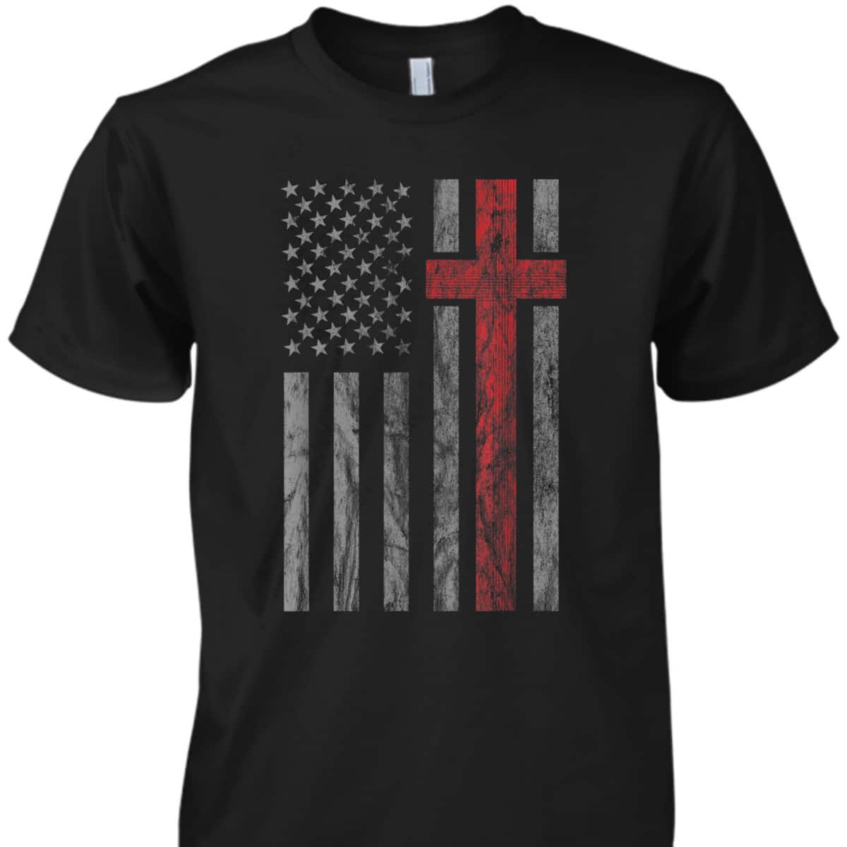 Vintage Distressed USA Flag Christian Patriotic 4th Of July Independence Day T-Shirt Vintage Distressed USA Flag Christian Patriotic 4th Of July Independence Day T-Shirt