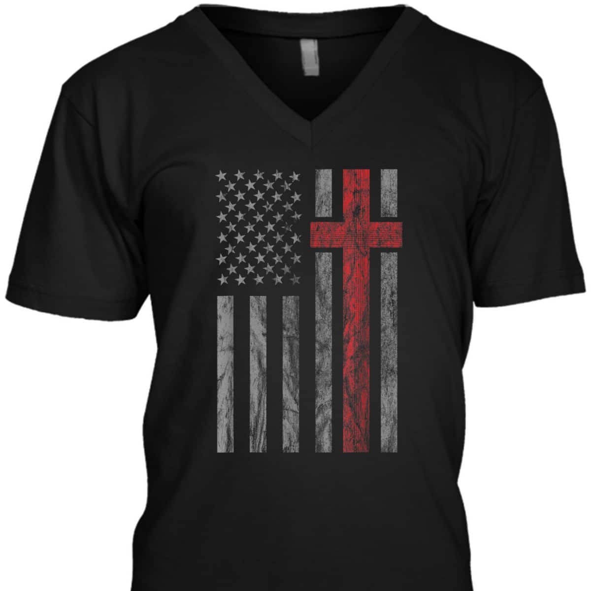 Vintage Distressed USA Flag Christian Patriotic 4th Of July Independence Day T-Shirt Vintage Distressed USA Flag Christian Patriotic 4th Of July Independence Day T-Shirt