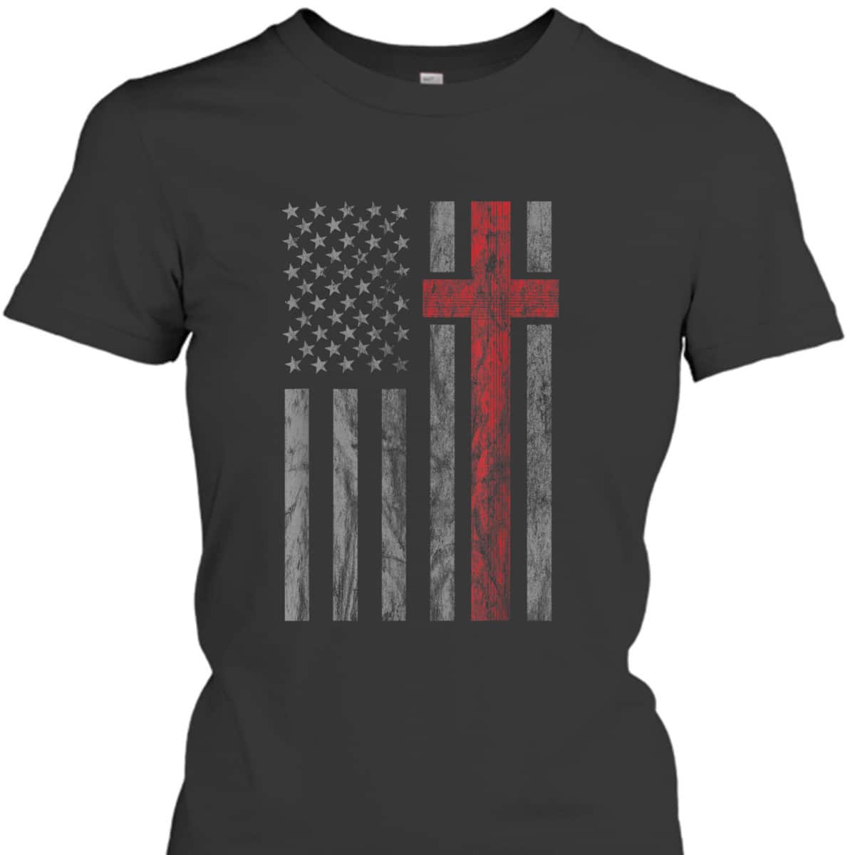 Vintage Distressed USA Flag Christian Patriotic 4th Of July Independence Day T-Shirt Vintage Distressed USA Flag Christian Patriotic 4th Of July Independence Day T-Shirt