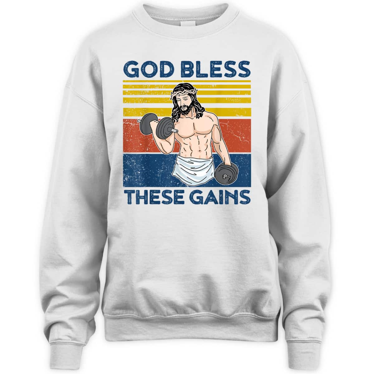 Christian Athlete Gym God Bless These Gains Jesus Christian Funny T-Shirt Christian Athlete Gym God Bless These Gains Jesus Christian Funny T-Shirt