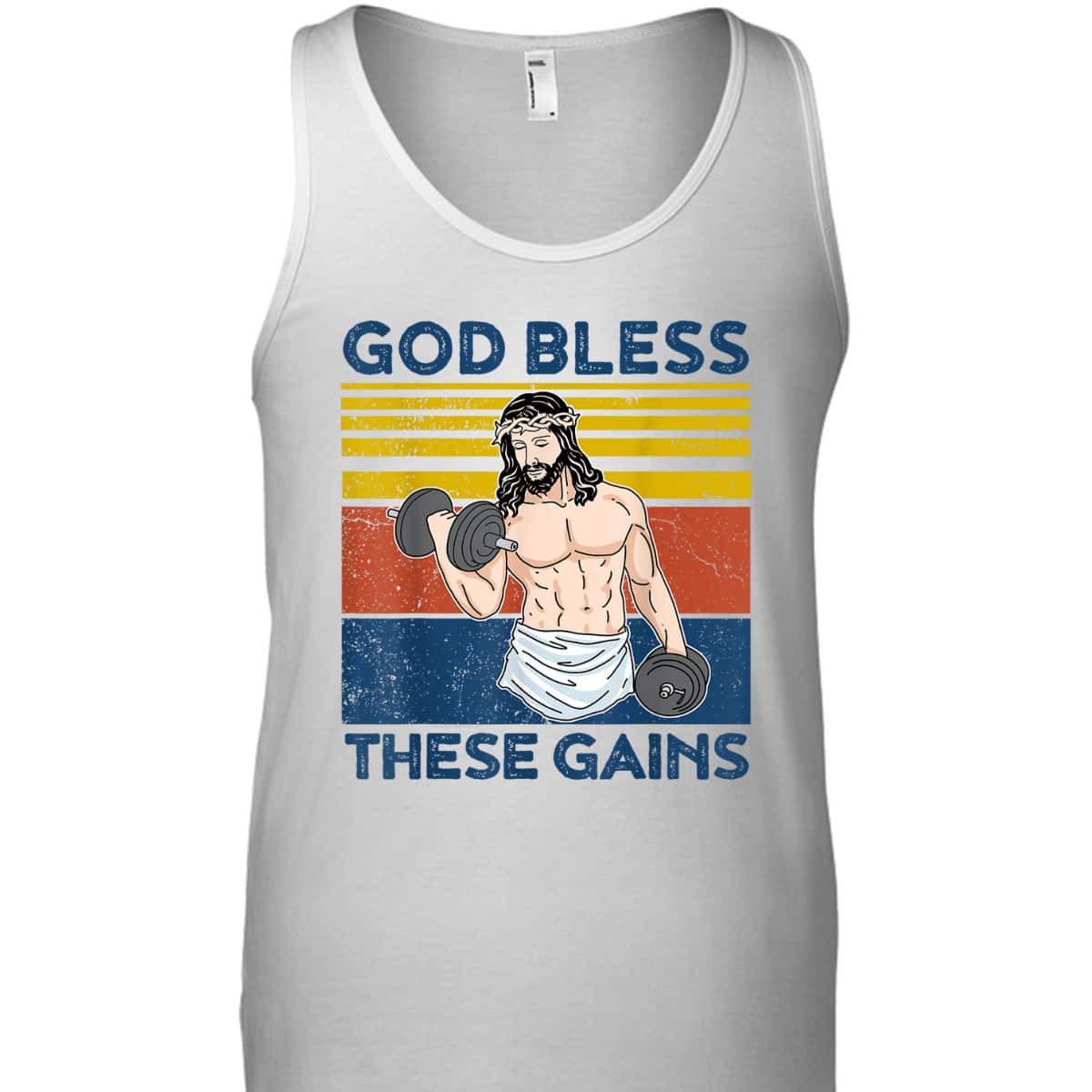 Christian Athlete Gym God Bless These Gains Jesus Christian Funny T-Shirt Christian Athlete Gym God Bless These Gains Jesus Christian Funny T-Shirt