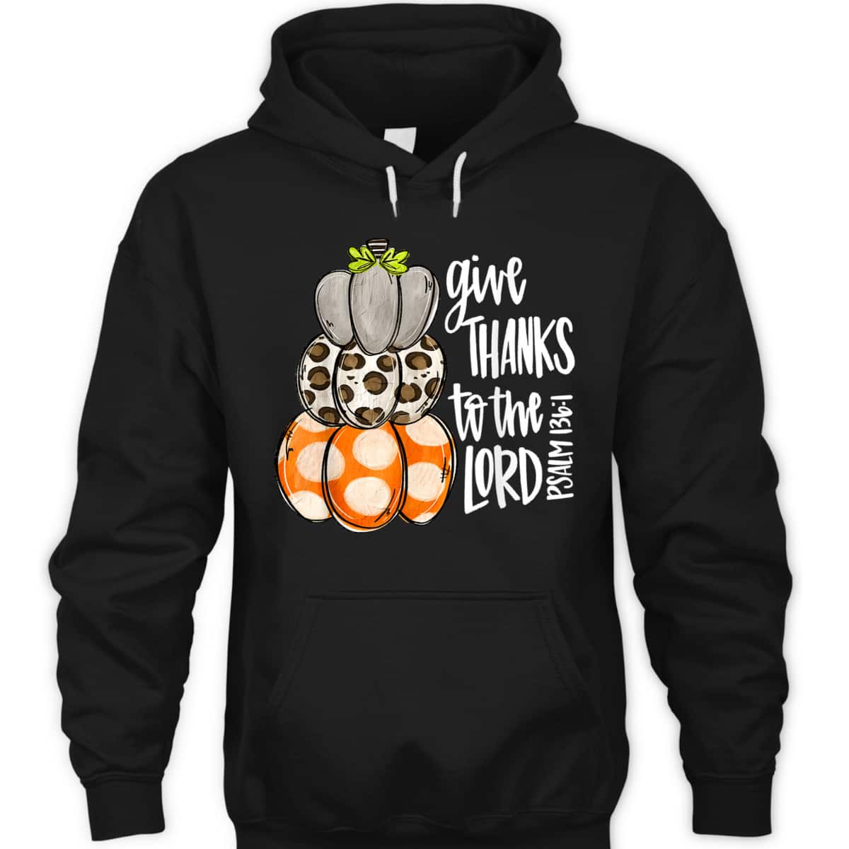 Give Thanks To The Lord Pumpkins Leopard Bible Verse T-Shirt Psalm 136:1 Give Thanks To The Lord Pumpkins Leopard Bible Verse T-Shirt Psalm 136:1