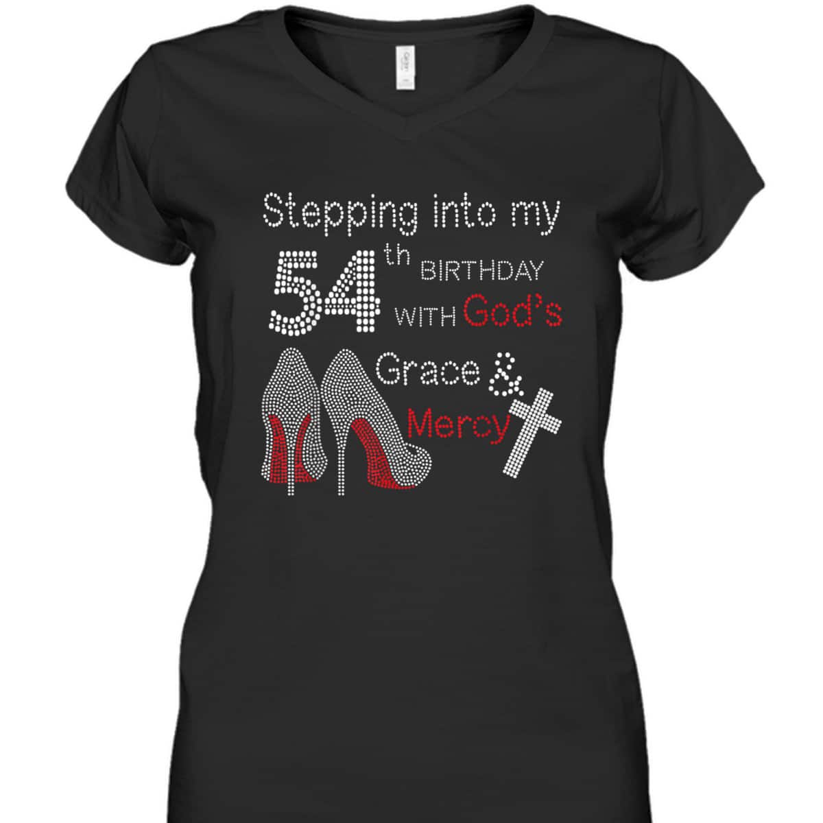 Stepping Into My 54th Birthday Christian Birthday T-Shirt With God's Grace And Mercy Stepping Into My 54th Birthday Christian Birthday T-Shirt With God's Grace And Mercy