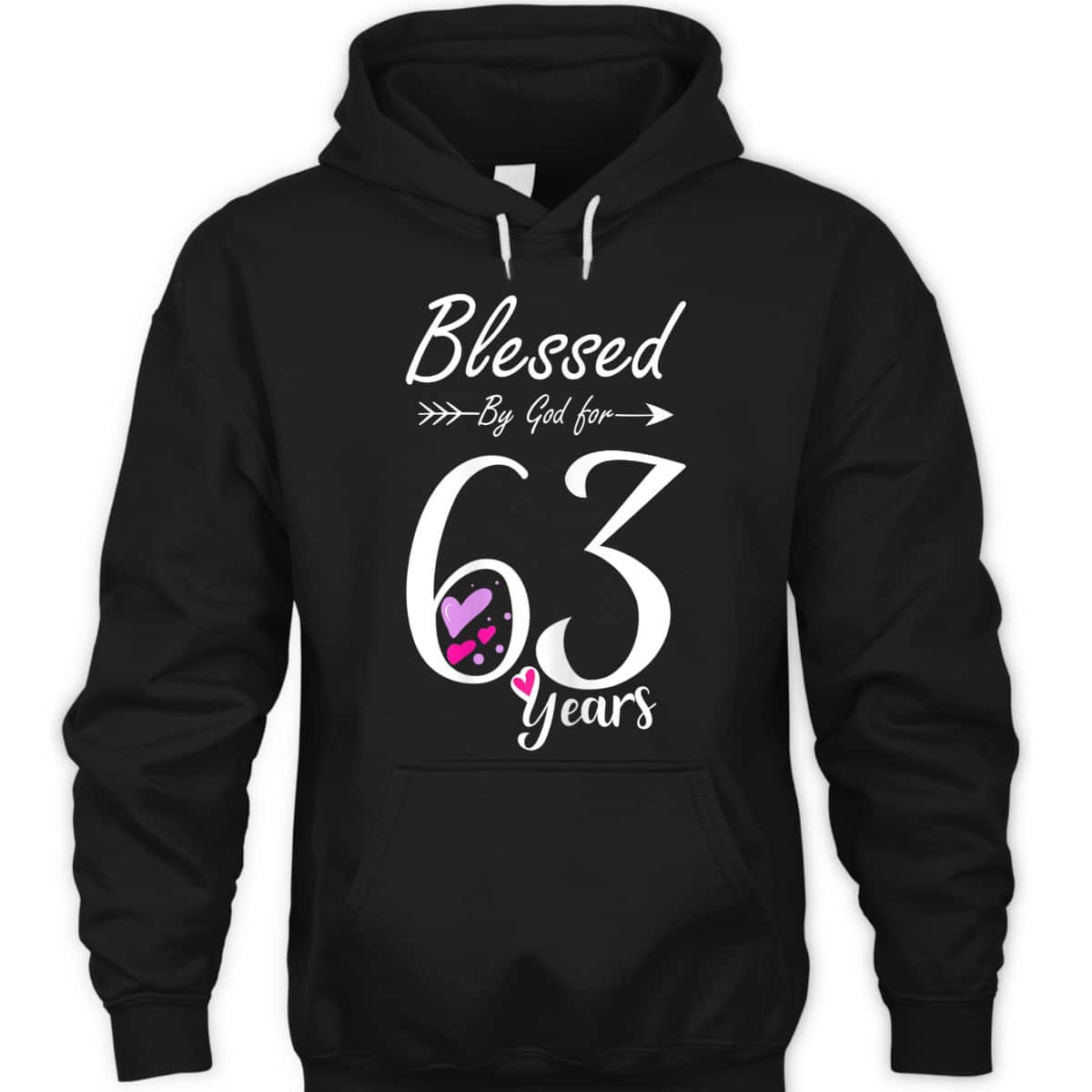 63rd Birthday T-Shirt Blessed By God For 63 Years 63rd Birthday T-Shirt Blessed By God For 63 Years