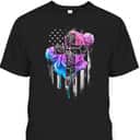 Christian Faith T-Shirt Rose Watercolor Cross US Flag July Fourth Christian Faith T-Shirt Rose Watercolor Cross US Flag July Fourth