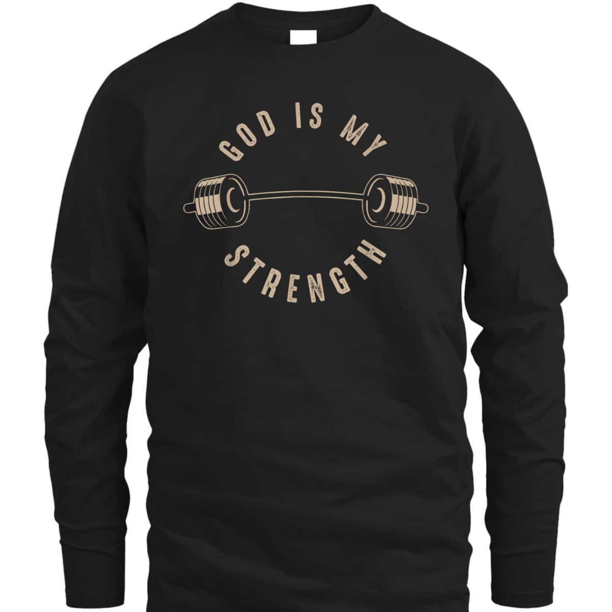 God Is My Strength Christian God Is Rock Gym T-Shirt God Is My Strength Christian God Is Rock Gym T-Shirt