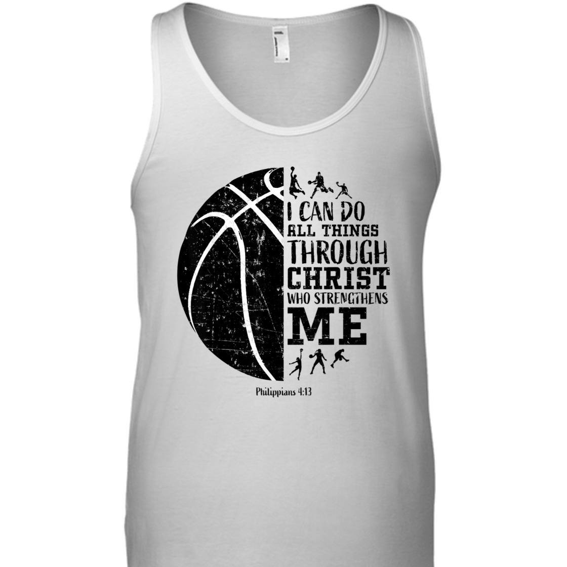Christian Basketball I Can Do All Things Through Christ Philippians 4:13 T-Shirt Christian Basketball I Can Do All Things Through Christ Philippians 4:13 T-Shirt