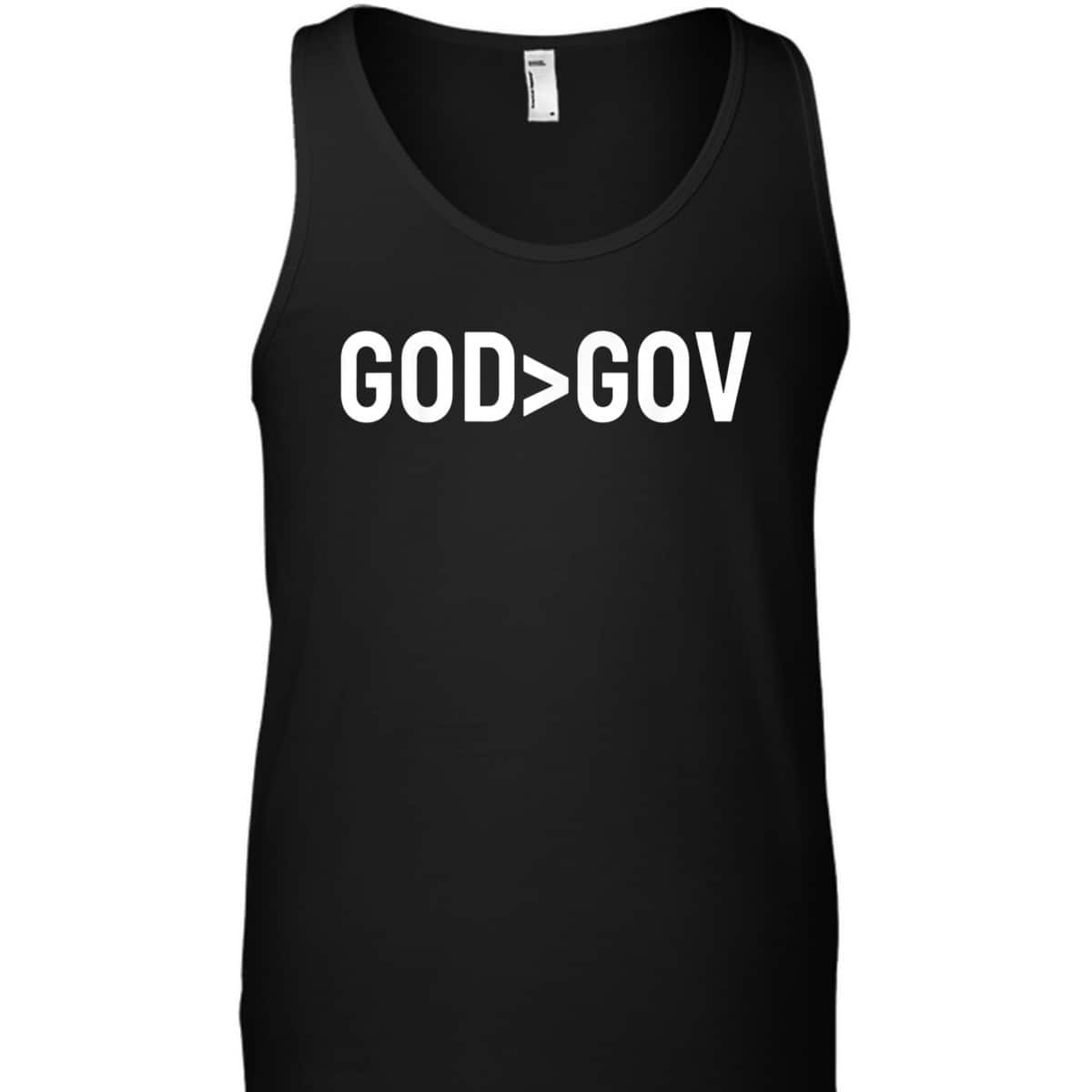 God Bigger Than Gov Christian Faith T-Shirt