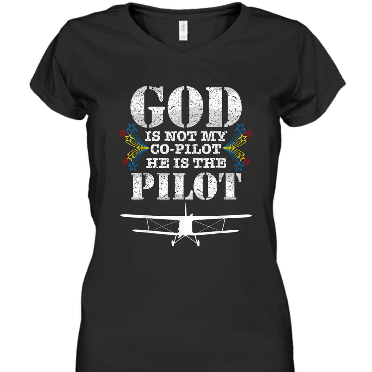 Christian Gift God Is My Pilot Christian Airplane Religious T-Shirt Christian Gift God Is My Pilot Christian Airplane Religious T-Shirt
