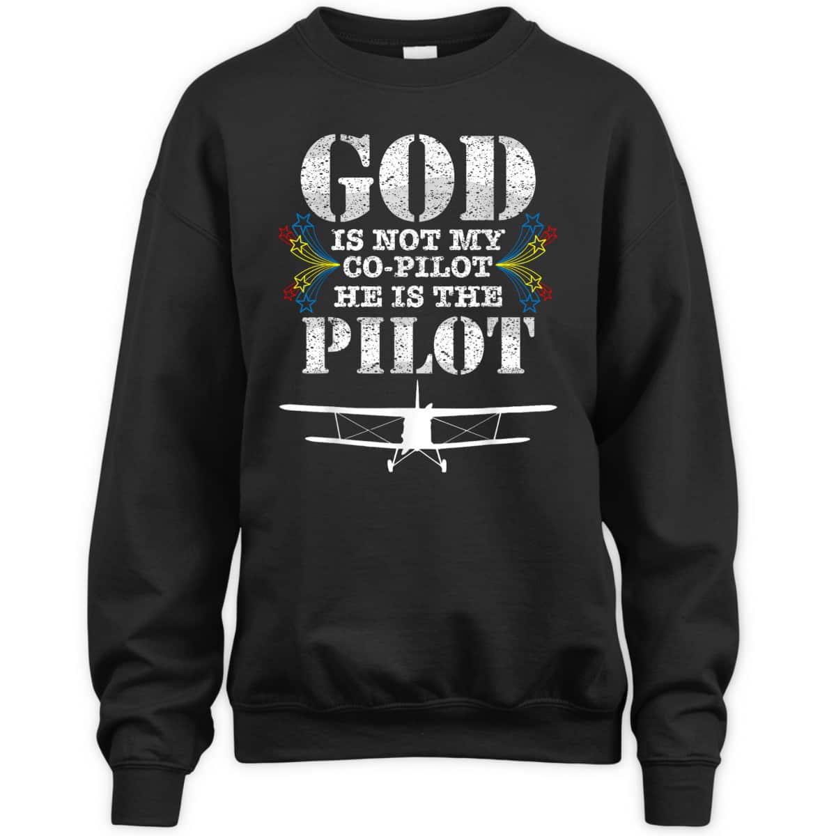 Christian Gift God Is My Pilot Christian Airplane Religious T-Shirt Christian Gift God Is My Pilot Christian Airplane Religious T-Shirt