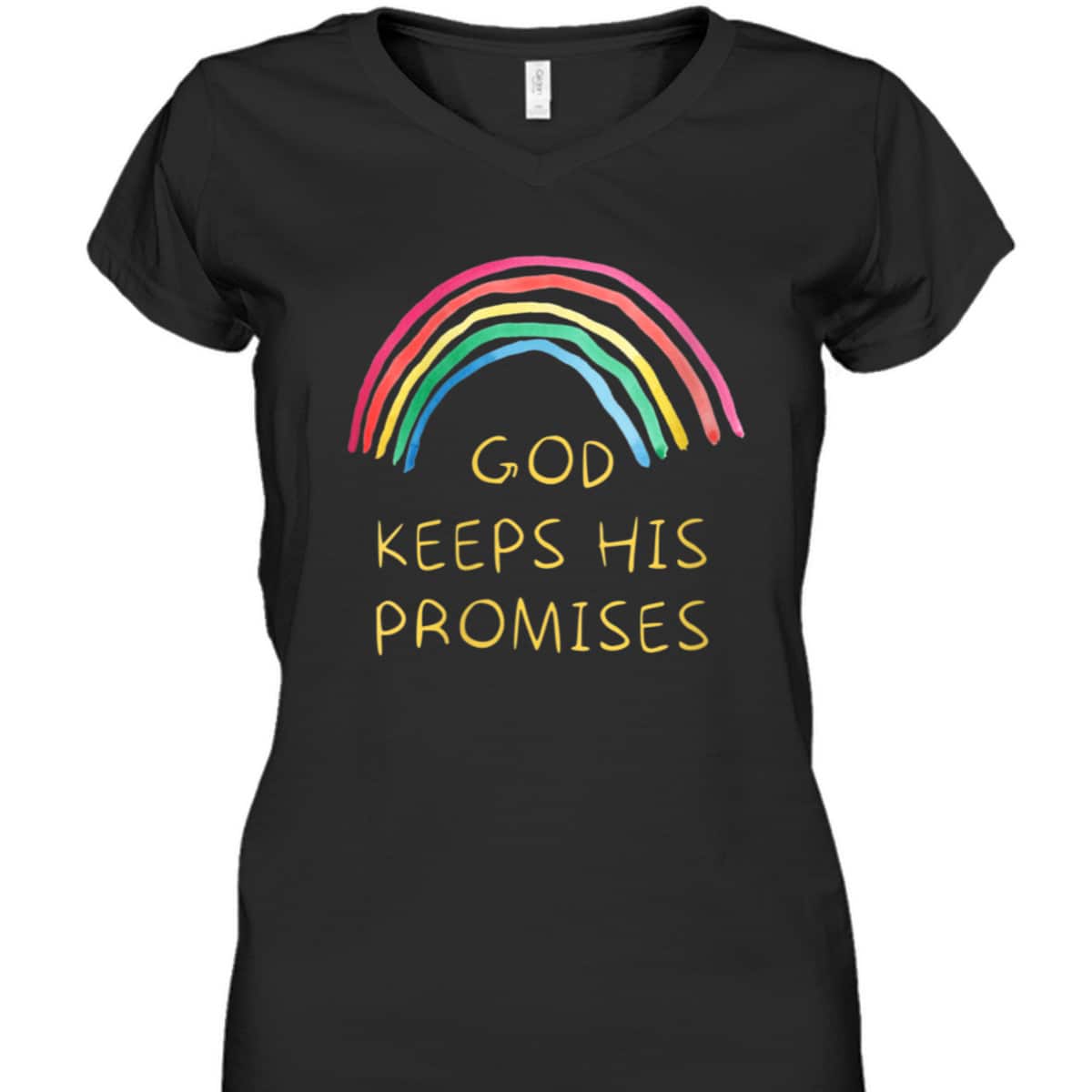 God Keeps His Promises Rainbow Colors Faith And Trust In God T-Shirt God Keeps His Promises Rainbow Colors Faith And Trust In God T-Shirt