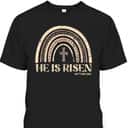 He Is Risen Rainbow Leopard Happy Easter Day T-Shirt Christian Jesus Gift He Is Risen Rainbow Leopard Happy Easter Day T-Shirt Christian Jesus Gift