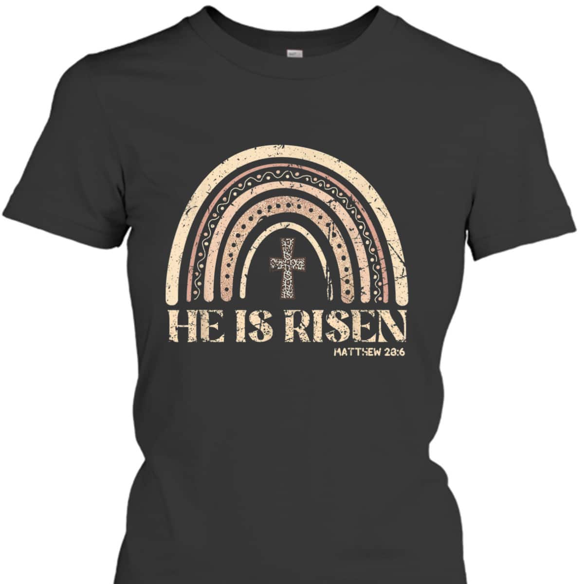 He Is Risen Rainbow Leopard Happy Easter Day T-Shirt Christian Jesus Gift He Is Risen Rainbow Leopard Happy Easter Day T-Shirt Christian Jesus Gift