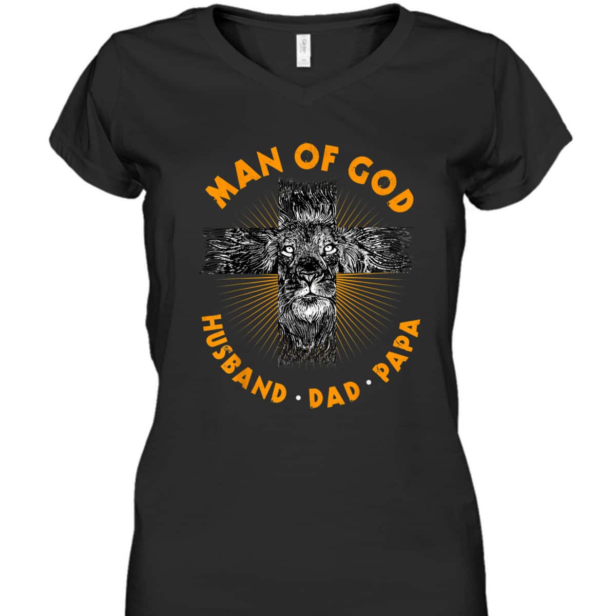 Man Of God Husband Dad Papa Christian Cross Father's Day T-Shirt Man Of God Husband Dad Papa Christian Cross Father's Day T-Shirt