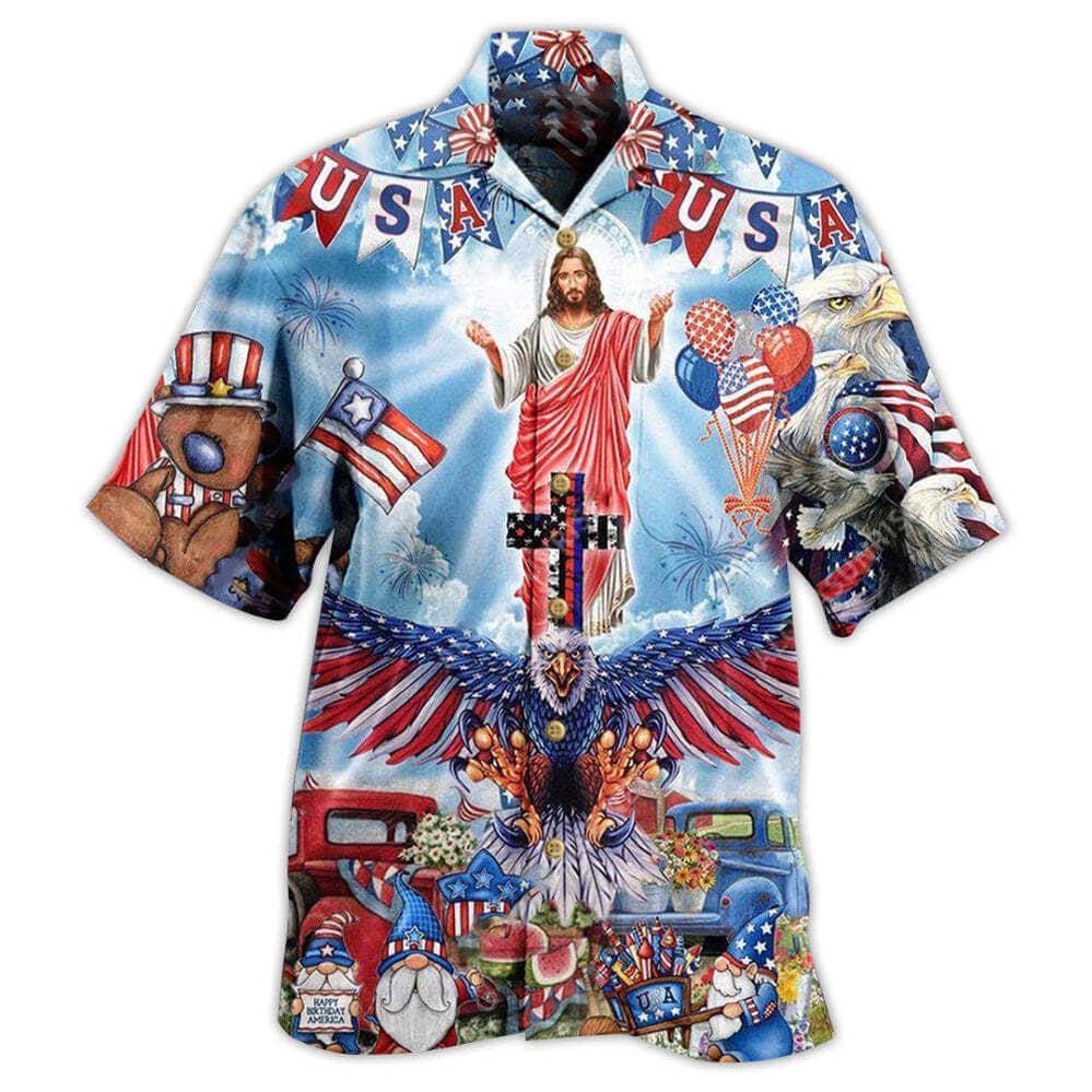 Christian Religious Hawaiian Shirt Jesus America Patriotism 4th Of July Independence Day Gift For Christian Christian Religious Hawaiian Shirt Jesus America Patriotism 4th Of July Independence Day Gift For Christian