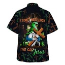 Christian Hawaiian Shirt Gnome I Don't Need Luck I've Got Jesus Saint Patrick's Day Gift
