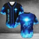 Christian Baseball Jersey Faith Over Fear Lion Blue Light Christian Gift For Believers Christian Baseball Jersey Faith Over Fear Lion Blue Light Christian Gift For Believers
