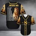 Lion Christian Baseball Jersey Is My God My King My Lord My Savior...My Everything Lion Christian Baseball Jersey Is My God My King My Lord My Savior...My Everything