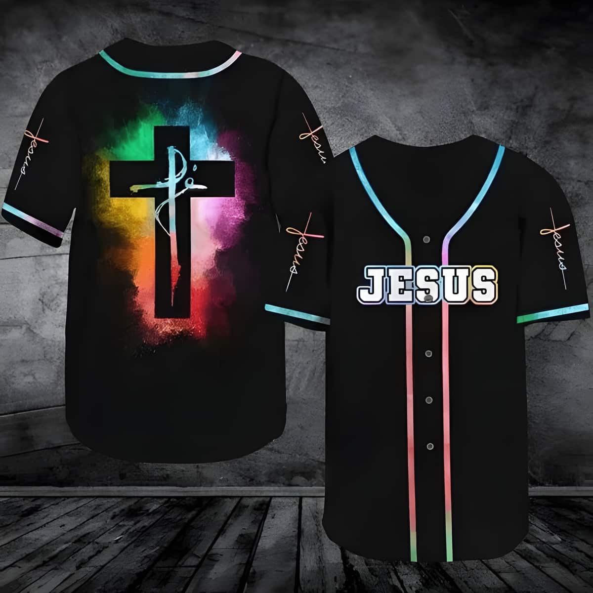 Christian Cross Jesus Baseball Jersey Faith Religious Gift For Friends