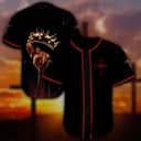 Black And Red Christian Baseball Jersey Cross Crown Unique Religious Gift For Friends