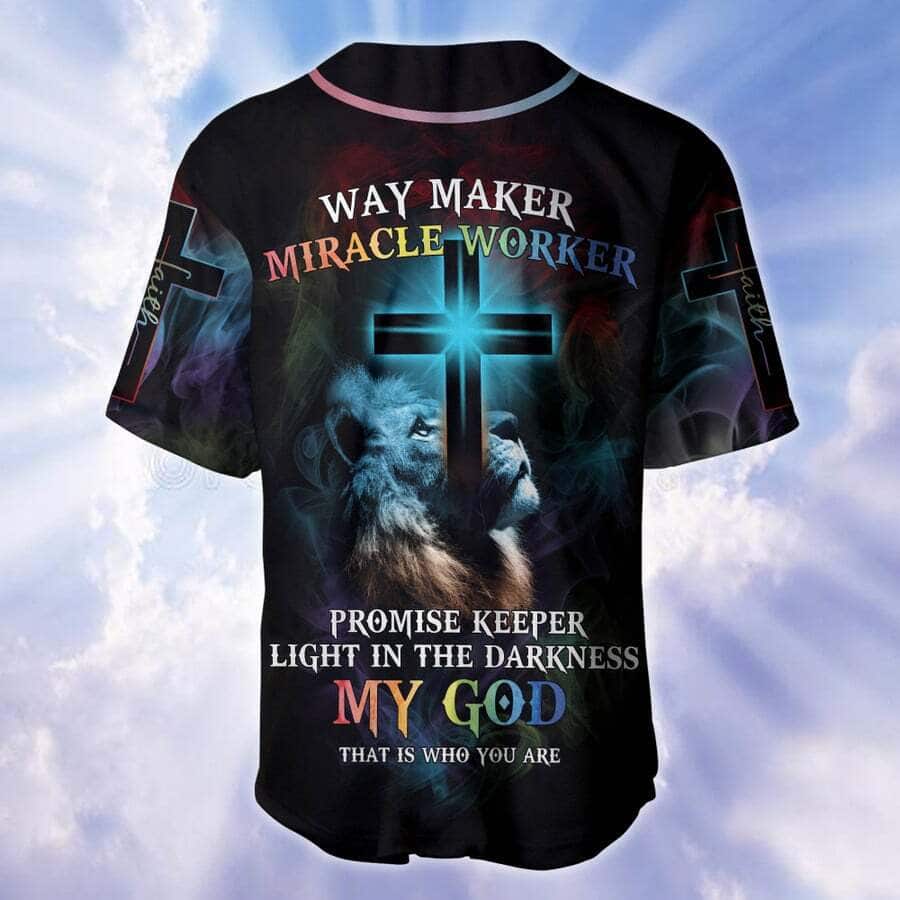 Way Maker Miracle Worker Promise Keeper Light In The Darkness Christian Baseball Jersey For Christians Way Maker Miracle Worker Promise Keeper Light In The Darkness Christian Baseball Jersey For Christians