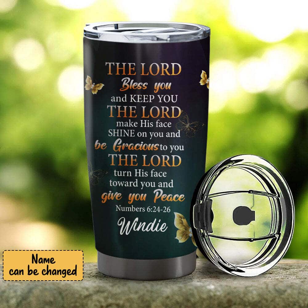 Personalized The Lord Bless You And Keep You The Lord Bible Verse Christian Religious Tumbler Personalized The Lord Bless You And Keep You The Lord Bible Verse Christian Religious Tumbler
