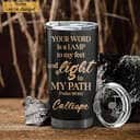 Personalized Christian Bible Verse Tumbler You Word Is A Lamp
