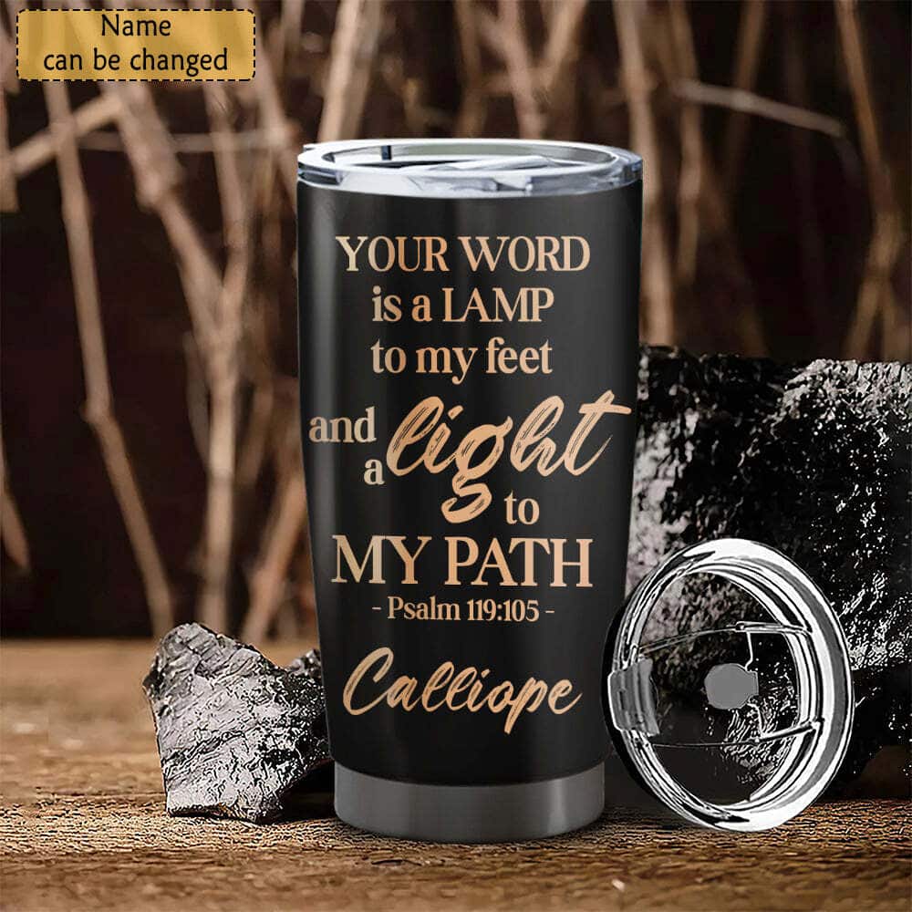 Personalized Christian Bible Verse Tumbler You Word Is A Lamp Personalized Christian Bible Verse Tumbler You Word Is A Lamp