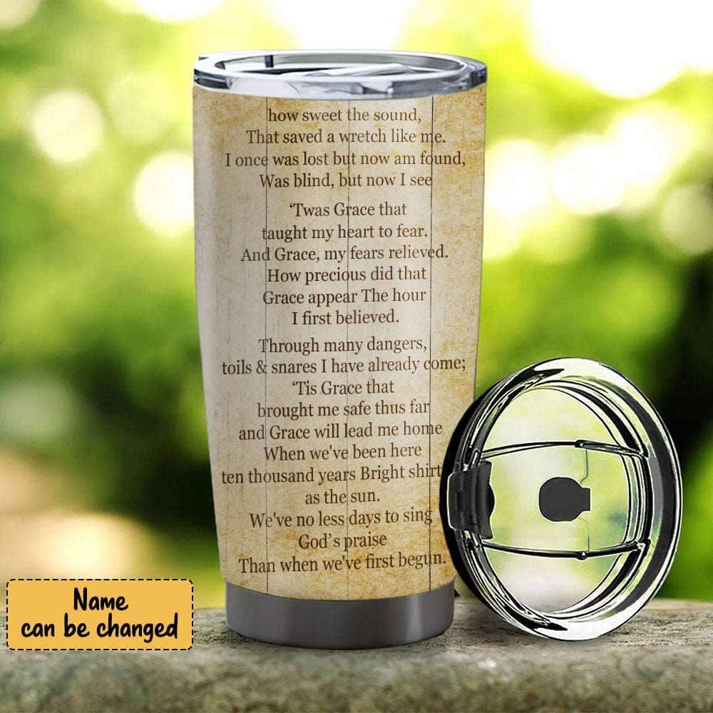 Personalized Christian Faith Amazing Grace Unique Religious Tumbler For Christians Personalized Christian Faith Amazing Grace Unique Religious Tumbler For Christians