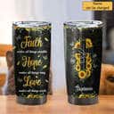 Personalized Christian Tumbler Faith Hope Love Christian Cross Sunflower Personalized Christian Tumbler Faith Hope Love Christian Cross Sunflower