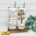 Personalized Religious Tumbler For God Has Not Given Christian Cross Bible Verse Gift