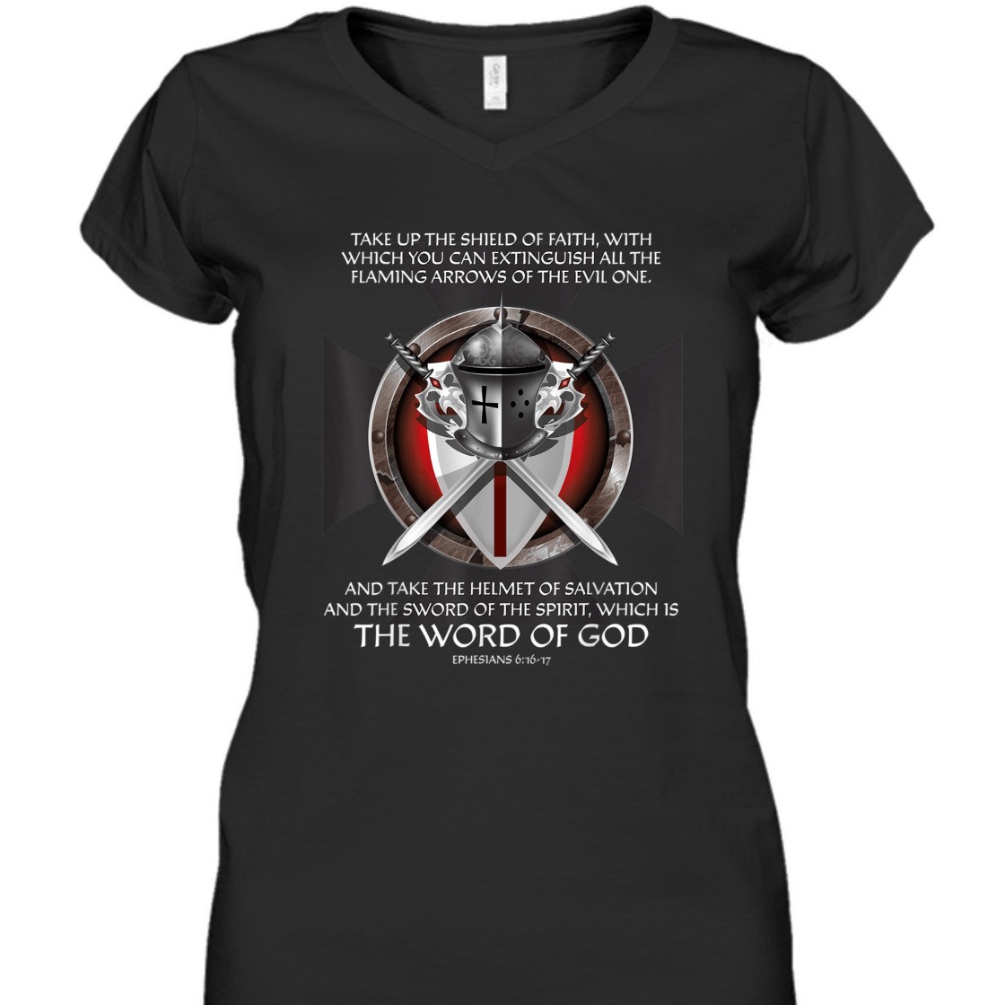 Armor Of God Ephesians 6:16-17 T-Shirt Christian Bible Religious Gift Armor Of God Ephesians 6:16-17 T-Shirt Christian Bible Religious Gift