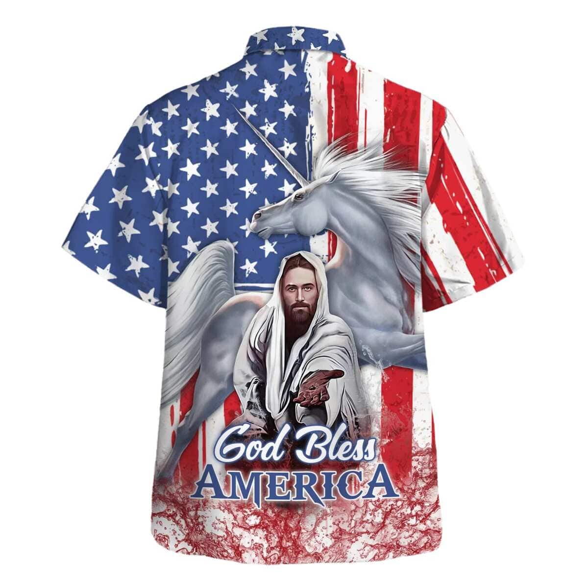 4th Of July Jesus Horse God Bless America Christian Hawaiian Shirt 4th Of July Jesus Horse God Bless America Christian Hawaiian Shirt
