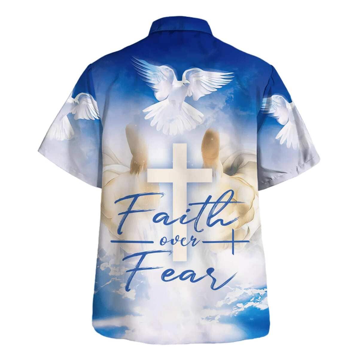 Faith Over Fear Eagle Christian Faith Hawaiian Shirt For Friend Faith Over Fear Eagle Christian Faith Hawaiian Shirt For Friend